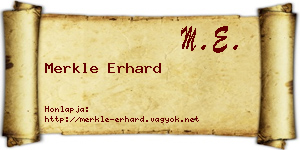 Merkle Erhard névjegykártya